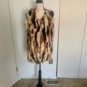 Miami multicolor faux fur vest size M